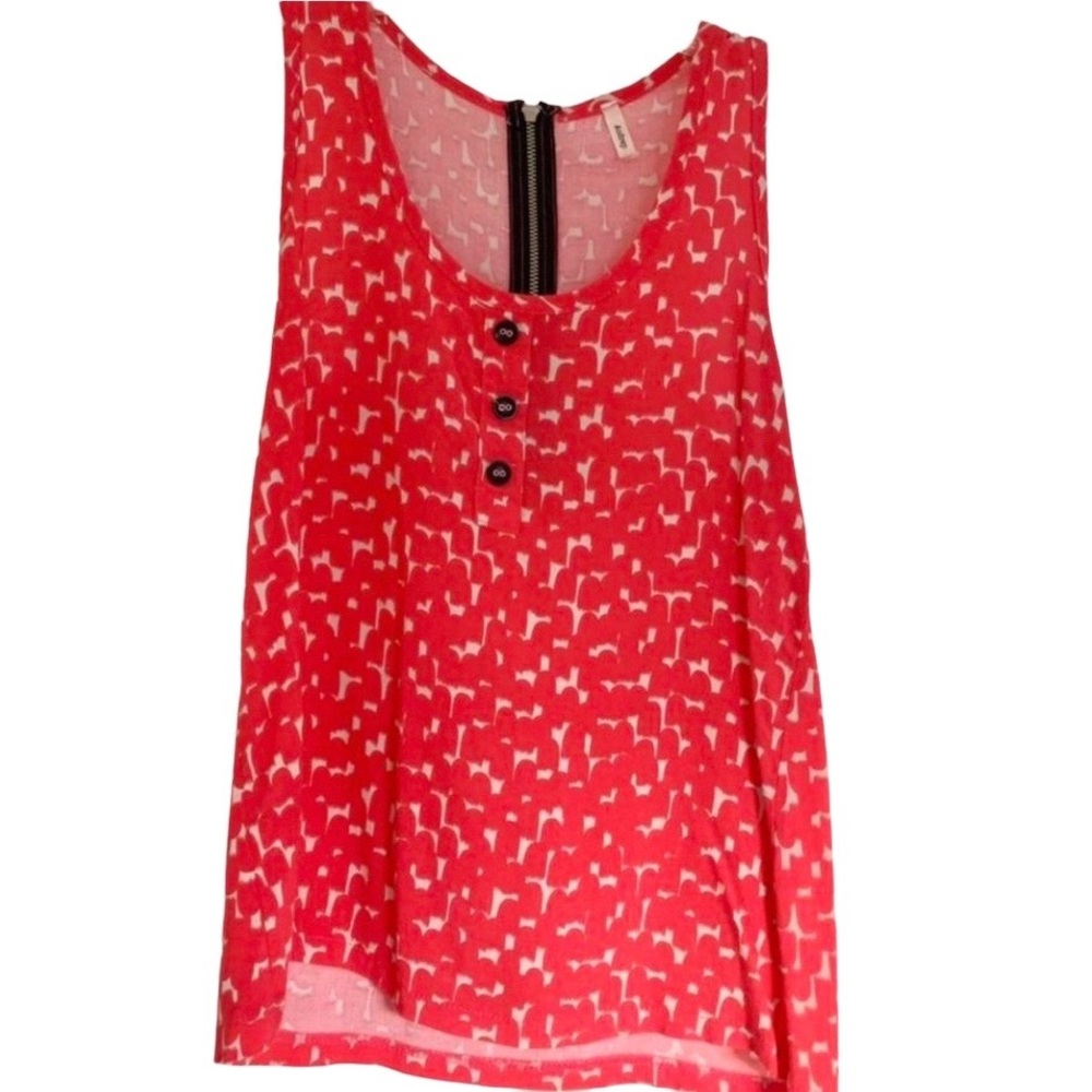 🎉Host Pick🎉 Boutique coral/orange/peach tank top Zips in back Size small